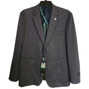 Tom Baine Men's Denim Blue Performance Stretch Jacket, Slim Fit, Size 2XL/46